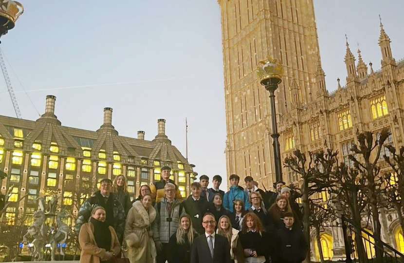 Berwickshire High School pupils tour Houses of Parliament